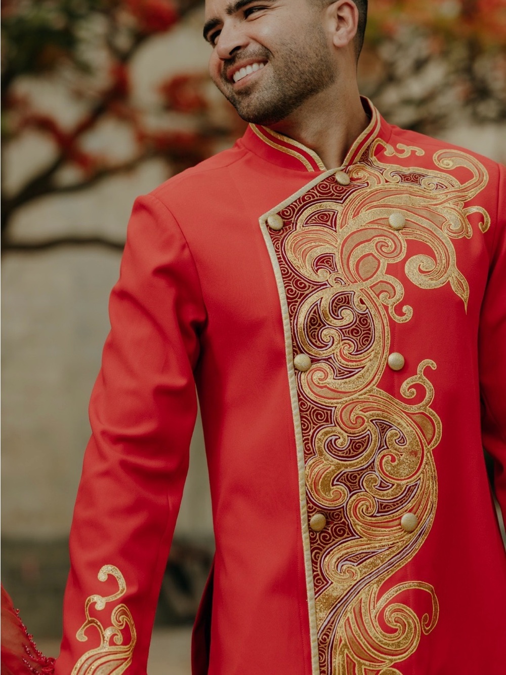 Red traditional Vietnamese Men’s Ao Dai